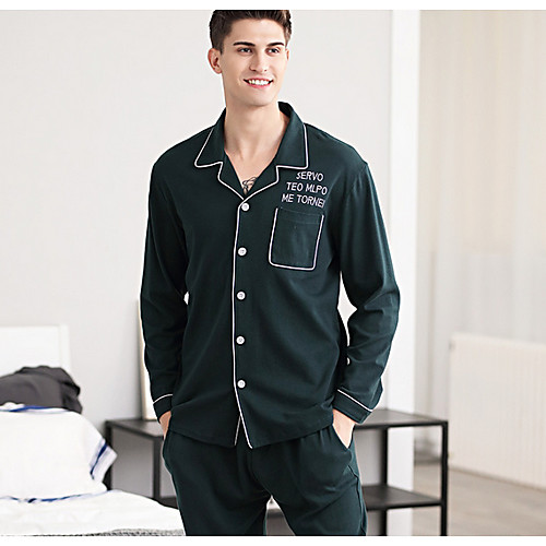 

Men's Suits Nightwear Green L XL XXL