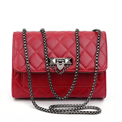 

Women's Zipper PU Crossbody Bag Solid Color White / Black / Red