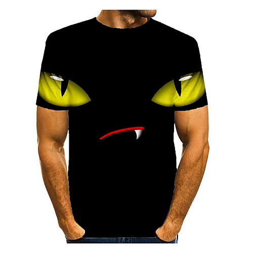 

Men's Graphic Animal Fantastic Beasts Print T-shirt Basic Daily Black