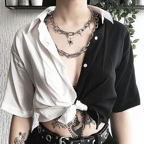 

Women's Color Block Shirt Daily White