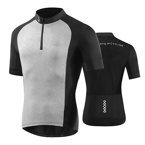 

WECYCLE Men's Short Sleeve Cycling Jersey Dark Gray Patchwork Bike Tee / T-shirt Jersey Mountain Bike MTB Road Bike Cycling Sports Clothing Apparel / Stretchy