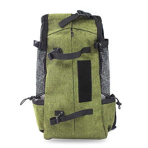 

Dog Carrier Bag & Travel Backpack Reflective Waterproof Adjustable / Retractable Patchwork Nylon Medium Dog Large Dog Outdoor Hiking Red Light Green Green