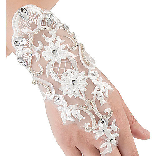 

Gloves Lace Fingerless Satin For Bride Cosplay Halloween Carnival Women's Costume Jewelry Fashion Jewelry