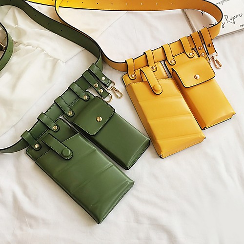 

Women's PU Crossbody Bag Solid Color White / Black / Yellow