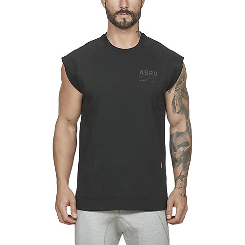 

Men's Letter T-shirt Daily Going out Wine / Black / Army Green / Green / Navy Blue / Gray