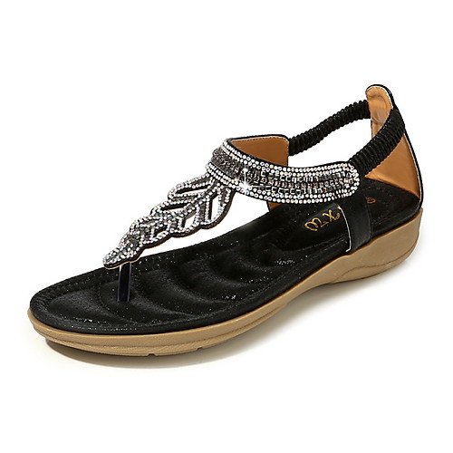 

Women's Sandals Summer Wedge Heel Round Toe Daily PU Black / Pink / Gold