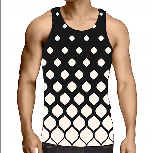 

Men's Graphic Print Tank Top Daily Black