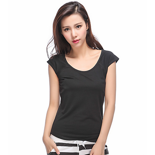 

Women's Yoga Top Patchwork Fashion Black Mesh Yoga Fitness Running Top Sleeveless Sport Activewear Quick Dry Breathable Comfortable Stretchy