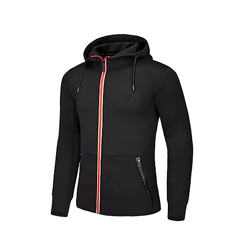 

Men's Full Zip Elastane Track Jacket Hoodie Jacket Running Jacket Running Walking Fitness Thermal / Warm Lightweight Windproof Sportswear Hoodie Top Long Sleeve Activewear Stretchy