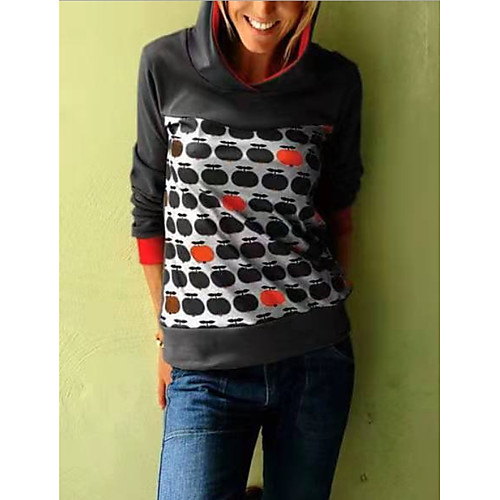 

Women's Hoodie Print Basic Black Blue Red Green Gray S M L XL XXL XXXL XXXXL