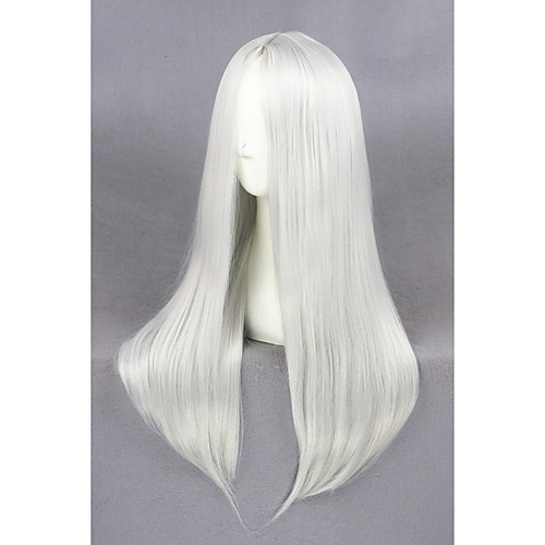 

Cosplay Wig Cosplay Cosplay Straight Cosplay Halloween Middle Part Wig Long Silver Synthetic Hair 23 inch Women's Anime Cosplay Soft Silver