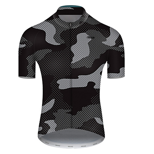 

21Grams Men's Short Sleeve Cycling Jersey Camouflage Camo / Camouflage Bike Top Mountain Bike MTB Road Bike Cycling Breathable Sports Clothing Apparel / Micro-elastic