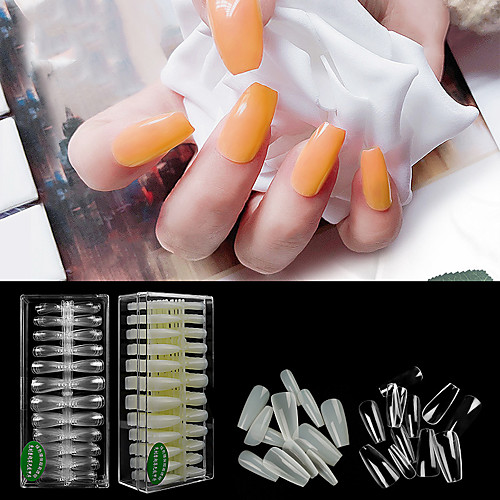 

1 set ABS Glossy Ergonomic Design Multi Function Simple Basic Office / Career Daily Artificial Nail Tips for Finger Nail / White Series