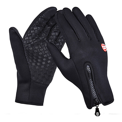 

Bike Gloves / Cycling Gloves Touch Gloves Waterproof Waterproof Zipper Fitness Full Finger Gloves Sports Gloves Lycra Black for Adults' Outdoor Exercise Cycling / Bike