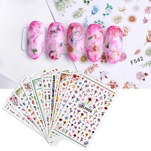 

1 pcs Full Nail Stickers Bird / Flower nail art Manicure Pedicure Ergonomic Design / Creative Elegant / Cute Party / Evening / Daily