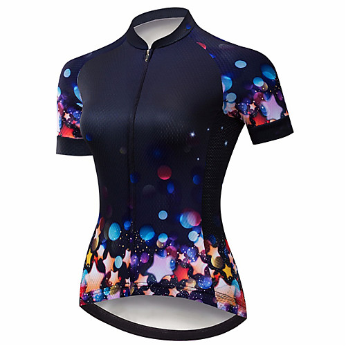 

21Grams Women's Short Sleeve Cycling Jersey Black / Red Bike Jersey Top Mountain Bike MTB Road Bike Cycling UV Resistant Breathable Quick Dry Sports Clothing Apparel / Stretchy