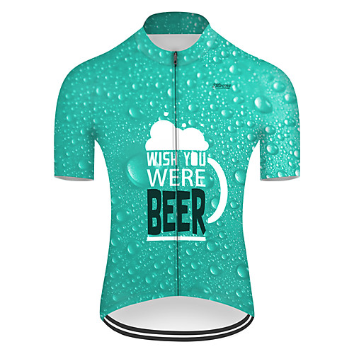 

21Grams Men's Short Sleeve Cycling Jersey Nylon Polyester Green 3D Gradient Oktoberfest Beer Bike Jersey Top Mountain Bike MTB Road Bike Cycling Breathable Quick Dry Ultraviolet Resistant Sports