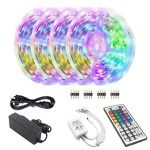 

KWB 4x5M Light Sets RGB Strip Lights Smart Lights 600 LEDs SMD5050 10mm 1x 1 To 4 Cable Connector 1 set RGB APP Control Cuttable Linkable 12 V / Self-adhesive