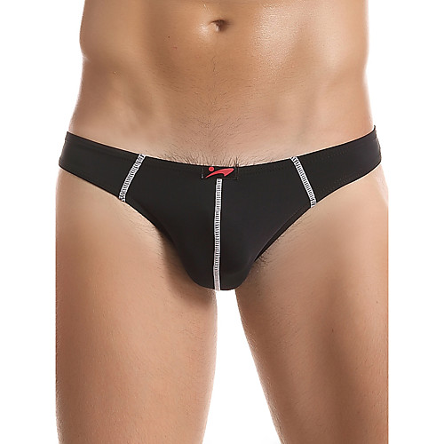 

Men's Basic Briefs Underwear - Normal Low Waist Black Blue Red S M L
