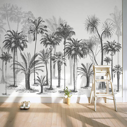 

Custom Self-adhesive Mural Black and White Tree Picture Suitable for Background Wall Restaurant Bedroom Hotel Wall Decoration Art