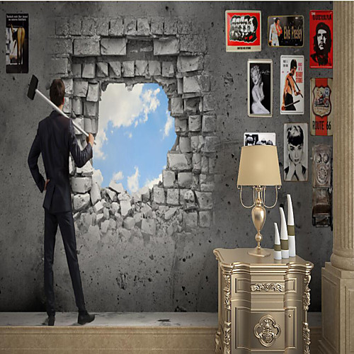 

Custom Self Adhesive Mural Wall Hole Sky Suitable for Background Wall Restaurant Bedroom Hotel Wall Decoration Art