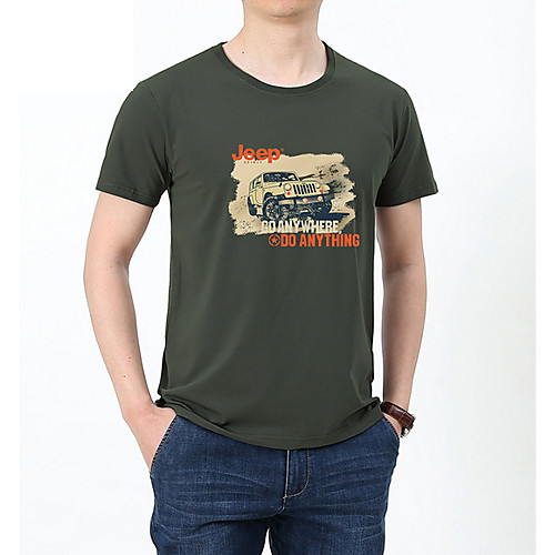 

Men's Graphic T-shirt Basic Daily White / Black / Army Green / Light gray / Dark Gray