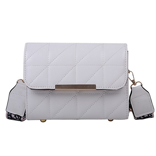 

Women's Zipper PU Crossbody Bag Solid Color Wine / White / Black