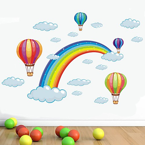 

Rainbow Wall Stickers Plane Wall Stickers Decorative Wall Stickers PVC Home Decoration Wall Decal Wall Window Decoration 1pc