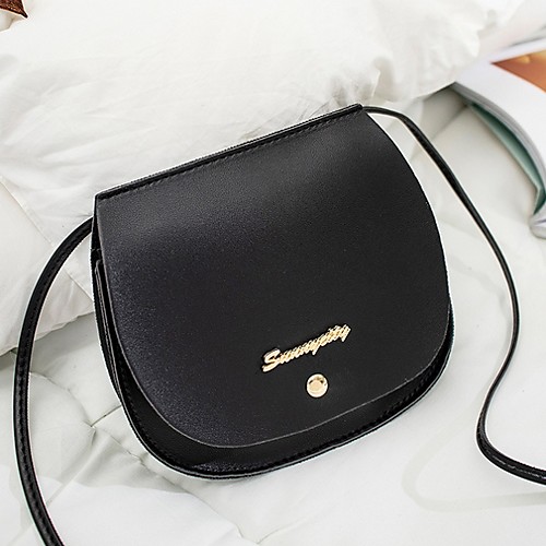 

Women's Zipper PU Crossbody Bag 2020 Solid Color Wine / Black / Blue