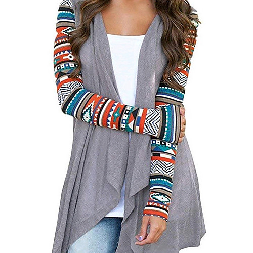

Women's Geometric Shirt Daily Black / Gray