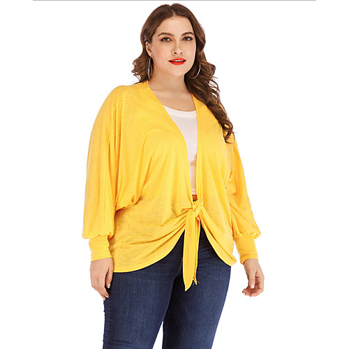 

Women's Cover-Up Swimwear Swimsuit - Solid Colored L XL 2XL Yellow
