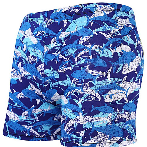 

Men's Swim Trunk Bottoms Swimwear Swimsuit - Animal Print Quick Dry L XL XXL Blue