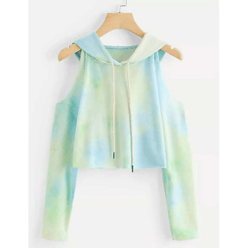 

Women's Hoodie Print Basic Green S M L XL XXL