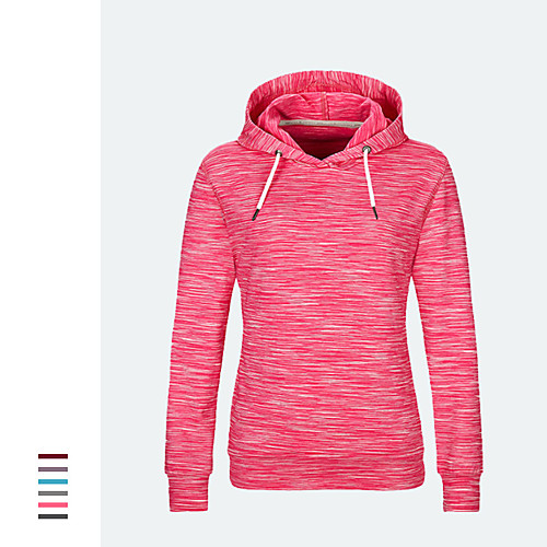 

Women's Long Sleeve Hoodie Sweatshirt Hoodie Hoodie Winter Elastane Thermal Warm Lightweight Windproof Fitness Running Walking Jogging Sportswear Black Blue Purple Fuchsia Activewear Stretchy