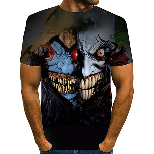

Men's Graphic Print T-shirt Street chic Exaggerated Daily Going out Rainbow