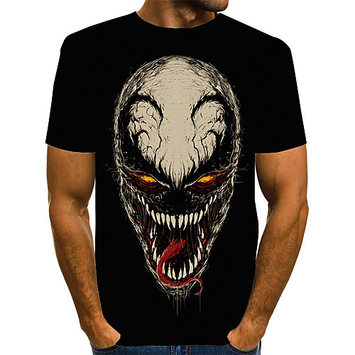 

Men's Graphic Print T-shirt Street chic Exaggerated Daily Going out Rainbow