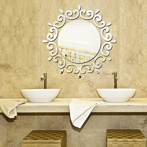 

Lace Circle / 3D Wall Stickers Mirror Wall Stickers Decorative Wall Stickers Vinyl Home Decoration Wall Decal Wall Decoration 1 / Removable 4646cm