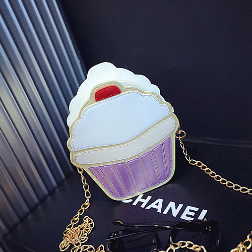 

Women's Zipper PU Crossbody Bag Color Block Rainbow
