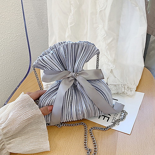 

Women's Silk Crossbody Bag Solid Color White / Blushing Pink / Gray
