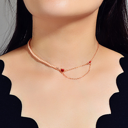 

Women's Necklace Vertical / Gold bar Trendy Romantic Ethnic Lolita Chrome Gold 47 cm Necklace Jewelry 1pc For Wedding Party Evening Engagement Beach
