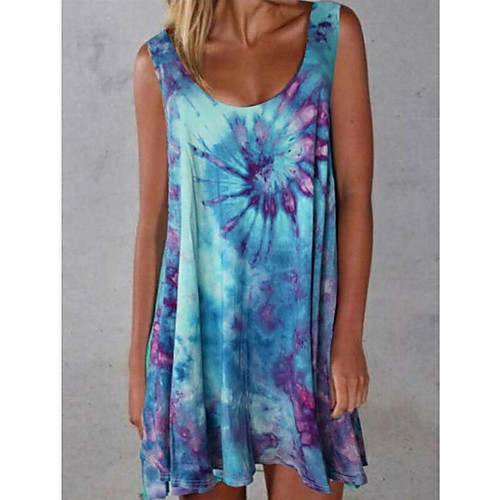 

Women's Strap Dress Short Mini Dress - Sleeveless Print Summer Casual Sexy 2020 Blue Purple Red Yellow Green S M L XL XXL XXXL XXXXL XXXXXL