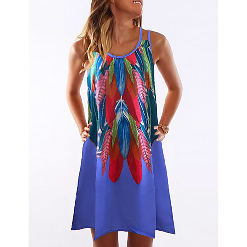 

Women's Strap Dress Short Mini Dress White Red Yellow Orange Light Blue Sleeveless Graphic Print Summer Dresses Hot 2021 S M L XL XXL 3XL