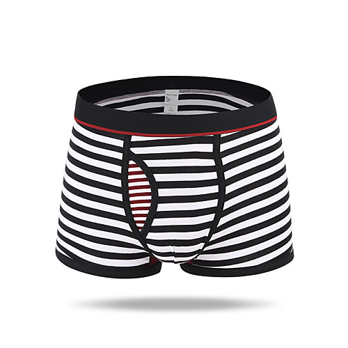 

Men's Sports Underwear Boxer Brief Trunks 1pc Cotton Sports Shorts Underwear Shorts Bottoms Running Walking Jogging Training Breathable Quick Dry Soft Fashion Blue and White Black / Yellow Black Red