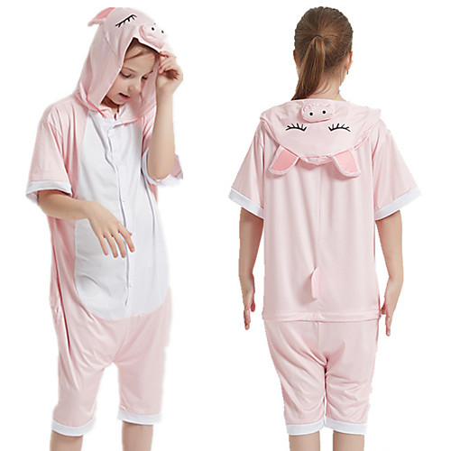 

Kid's Kigurumi Pajamas Piggy / Pig Onesie Pajamas Ice Silk Pink Cosplay For Boys and Girls Animal Sleepwear Cartoon Festival / Holiday Costumes / Leotard / Onesie