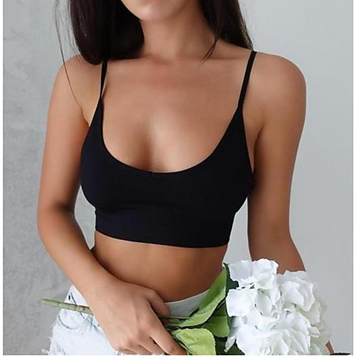 

Women's Tops Solid Colored Tank Top - Racerback Round Neck Basic Sports Spring Summer Black S M L XL