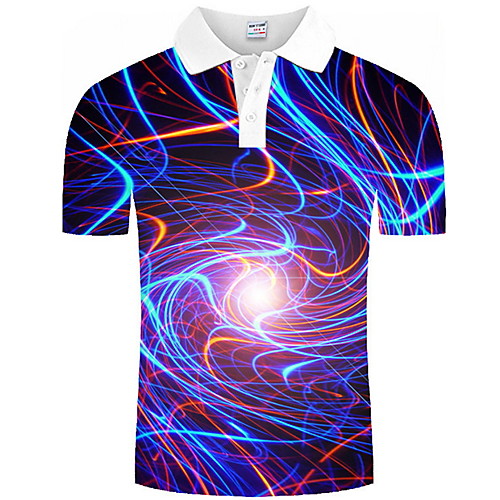 

Men's Graphic 3D Print Print Polo Daily Purple