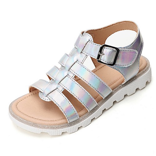 

Girls' Comfort PVC Sandals Little Kids(4-7ys) Silver / Silver Summer
