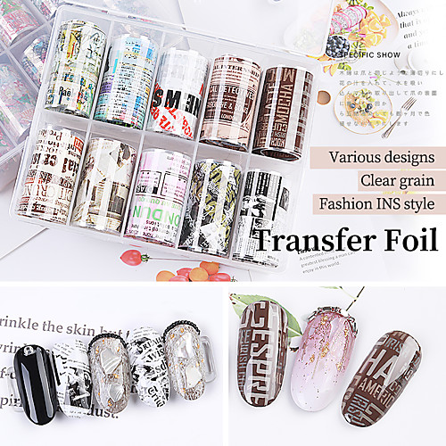 

10 pcs Full Nail Stickers Creative / Christmas Tree nail art Manicure Pedicure Multi Function / Creative / Durable Punk / Romantic Party / Evening / Daily