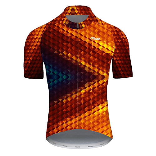 

21Grams Men's Short Sleeve Cycling Jersey Nylon Black / Red Stripes Gradient 3D Bike Jersey Top Mountain Bike MTB Road Bike Cycling Quick Dry Breathable Sports Clothing Apparel / Micro-elastic