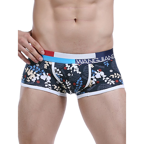 

Men's Basic Boxers Underwear - Normal Low Waist White Blue Red S M L